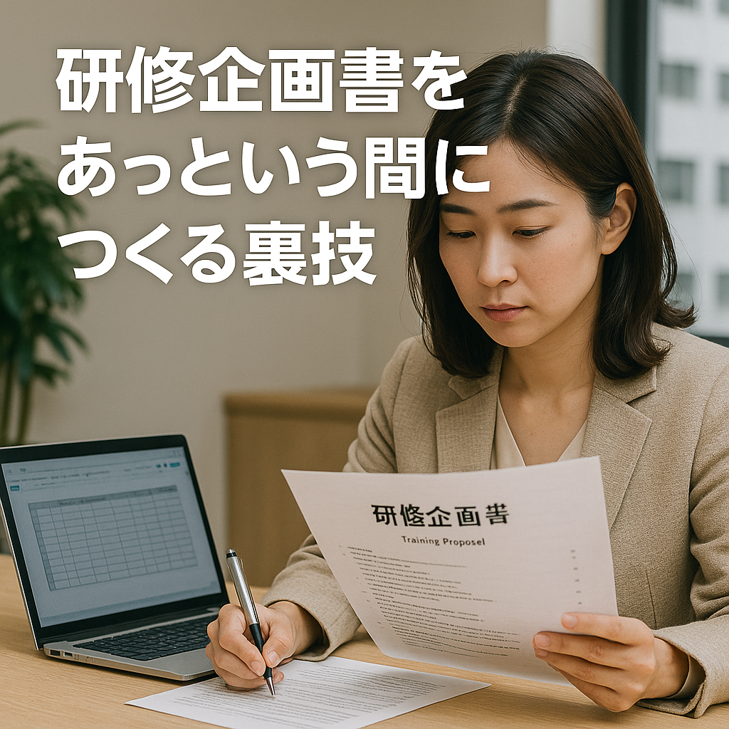 研修企画書をあっという間につくる裏技
