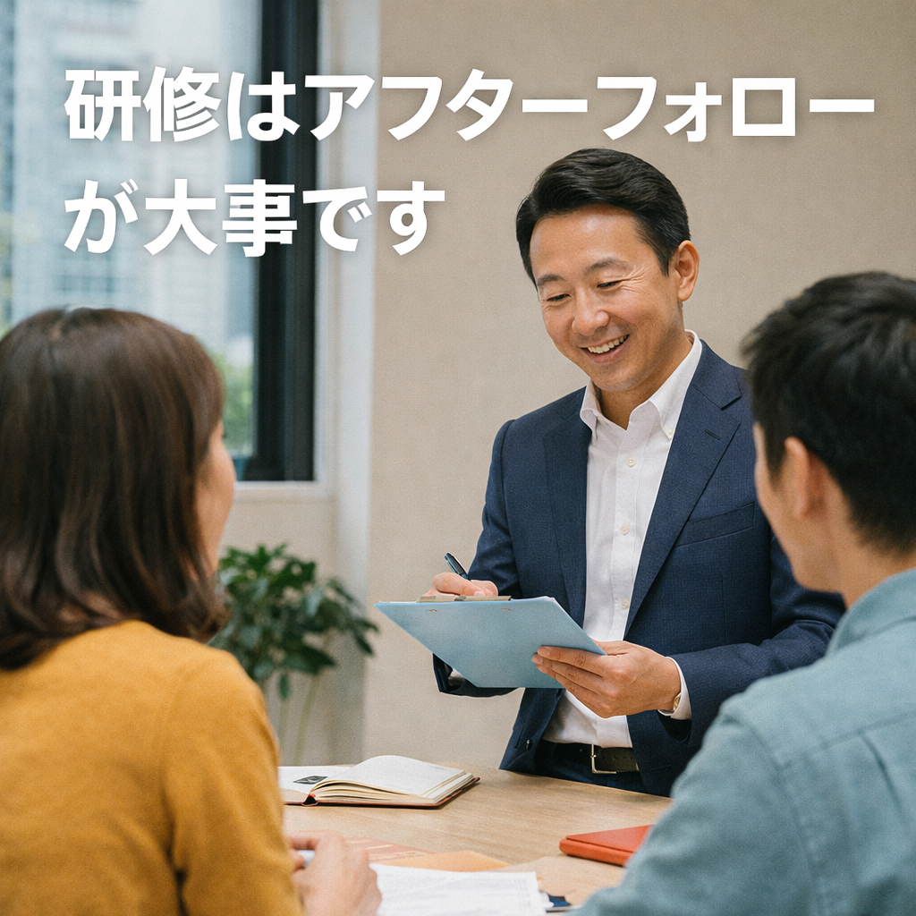 研修はアフターフォローが大事です