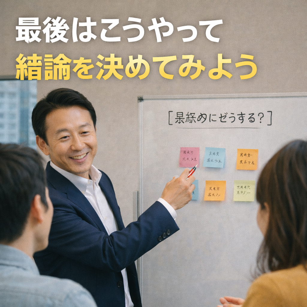 最後はこうやって結論を決めてみよう