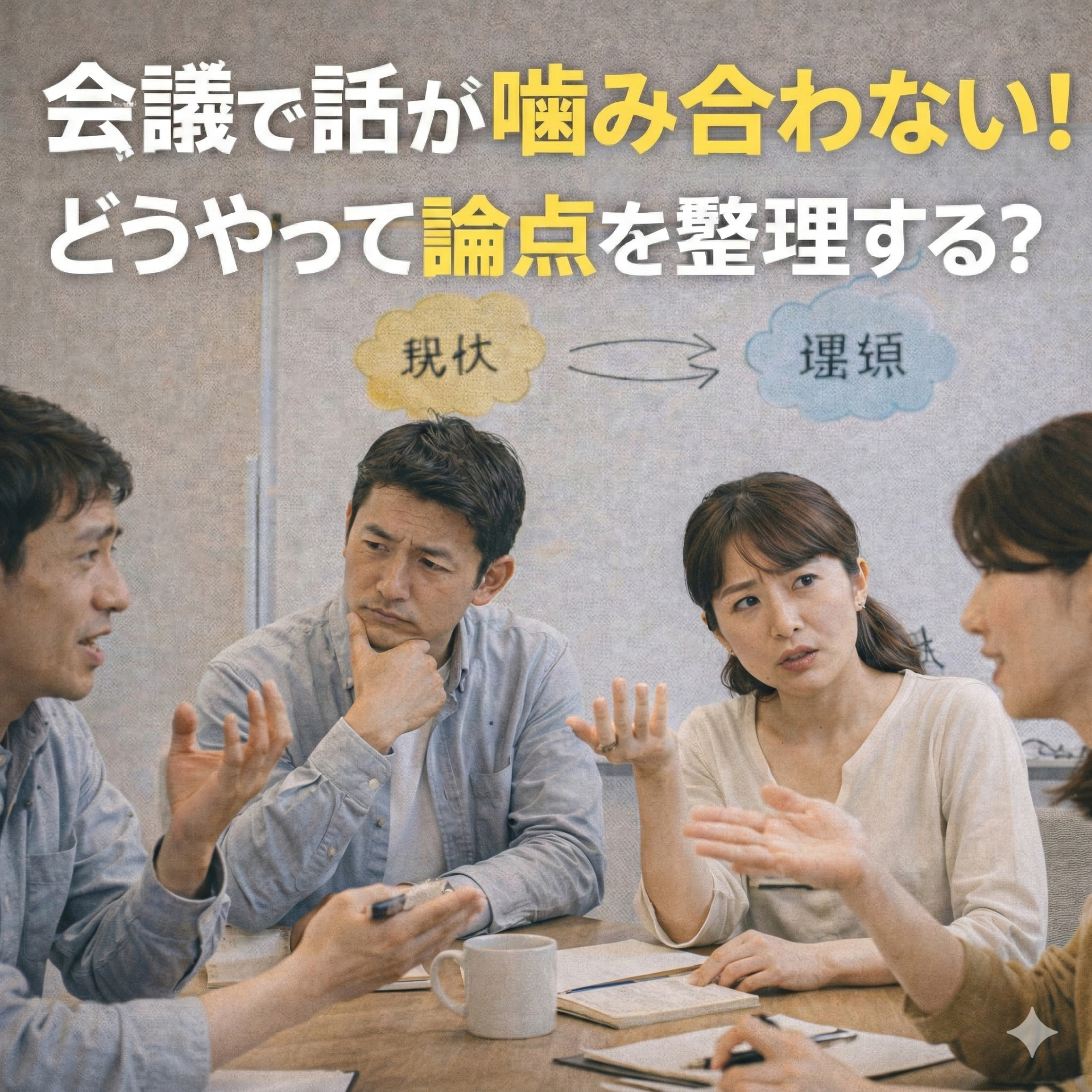 会議で話が噛み合わない!どうやって論点を整理する?