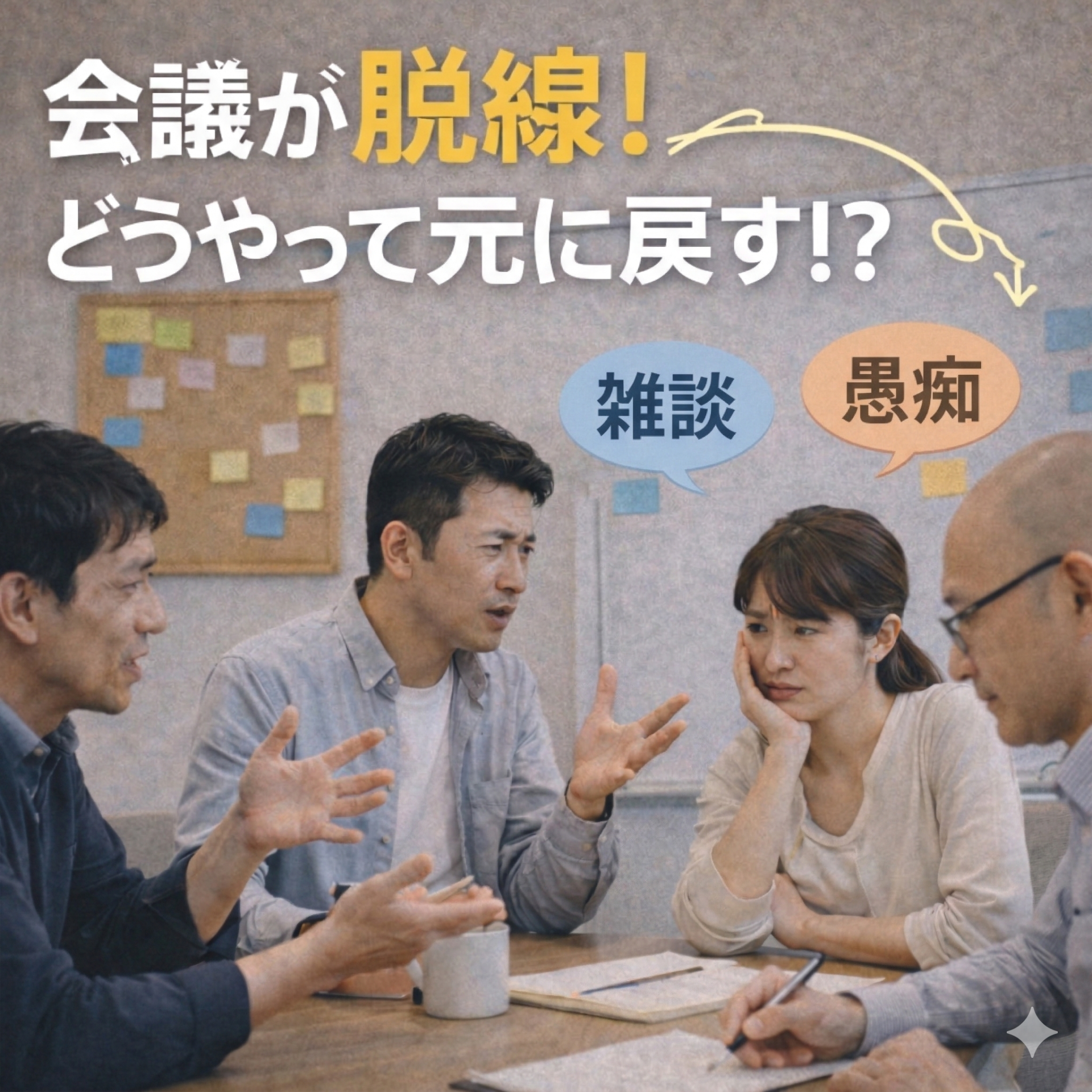 会議が脱線!どうやって元に戻す!?
