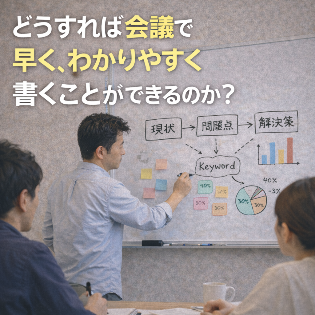 どうすれば会議で早く、わかりやすく書くことができるのか？