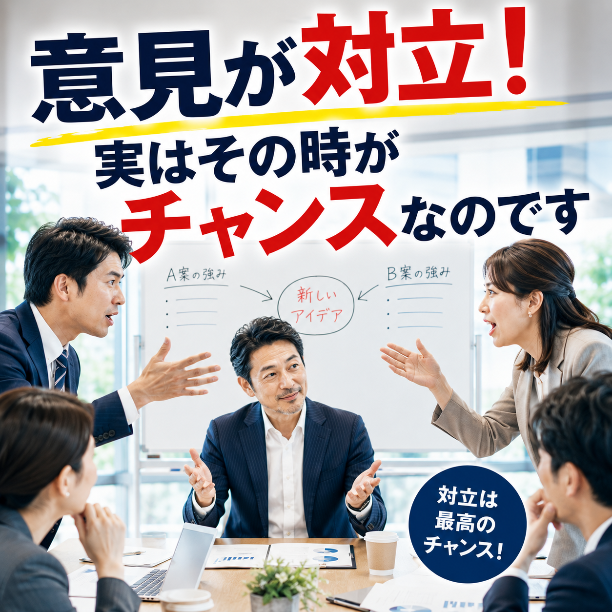 意見が対立！実はその時がチャンスなのです